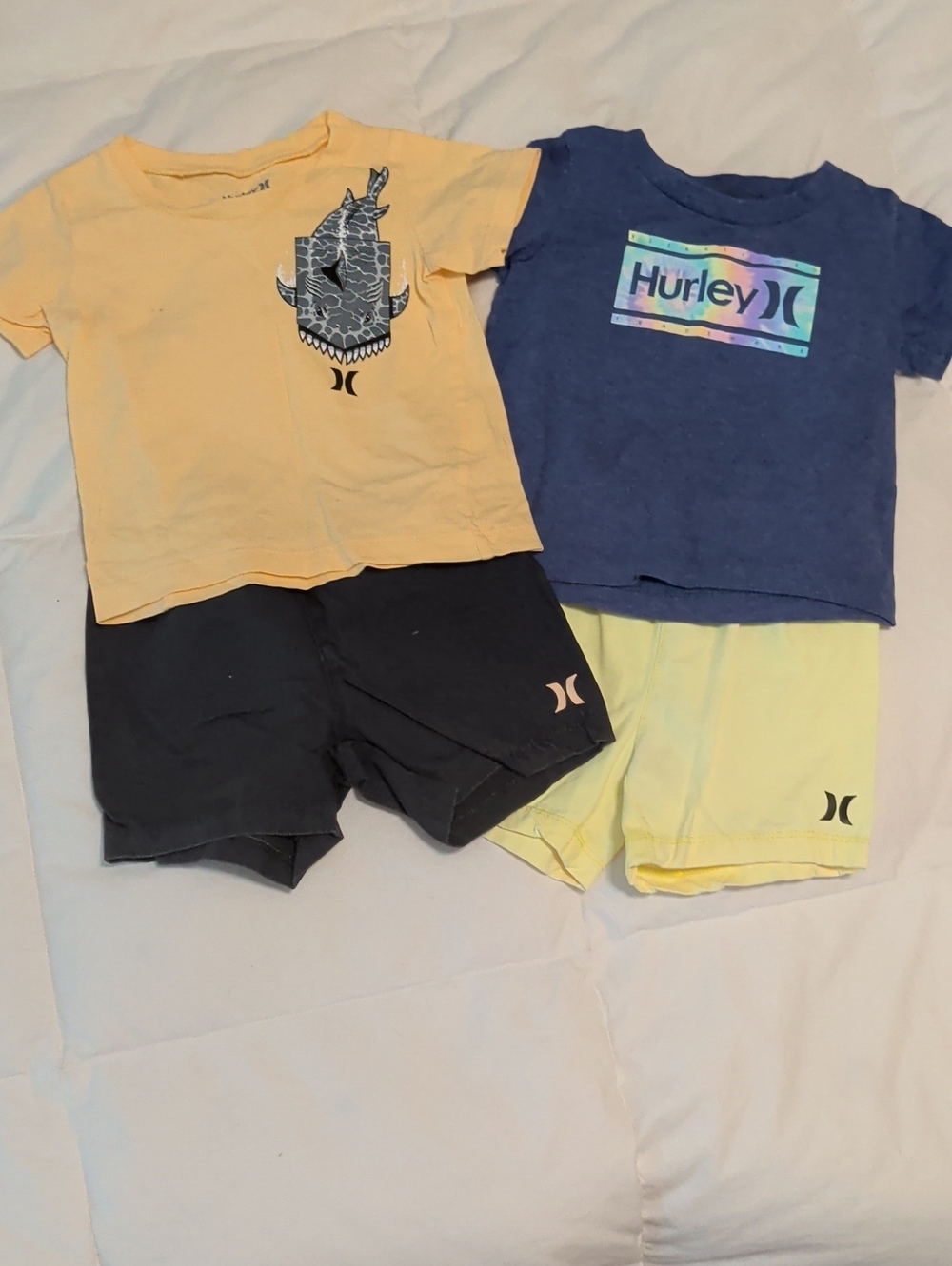 Hurley Kids' Short Sleeve Tee and Shorts Set - 12 Months